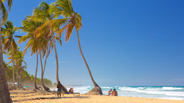 Macao Beach near Secrets Cap Cana Resort & Spa with golden sand, turquoise waters, and scenic Caribbean coastline