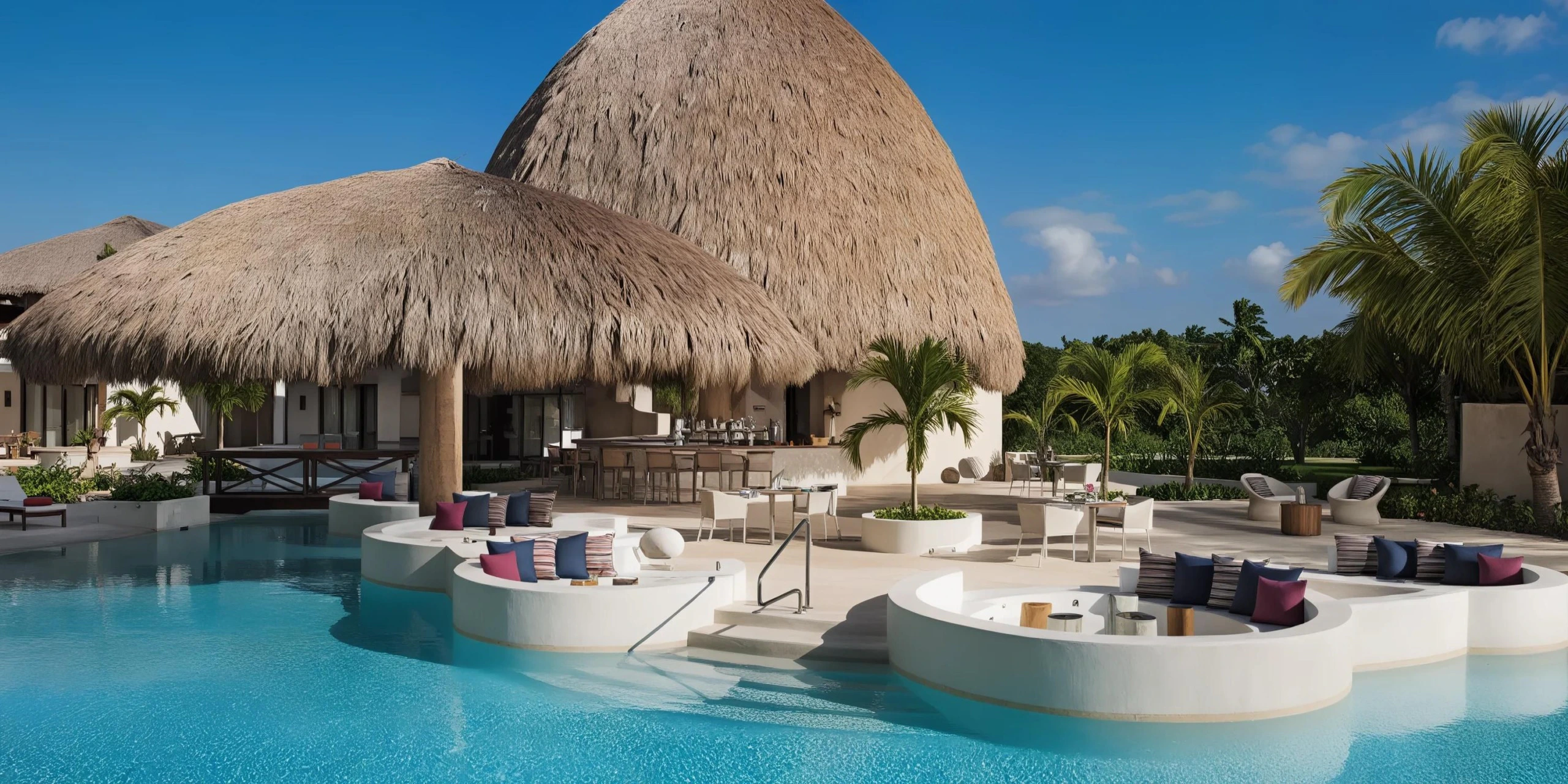 Rosewater restaurant venue elegantly arranged for wedding receptions at Secrets Cap Cana Resort & Spa